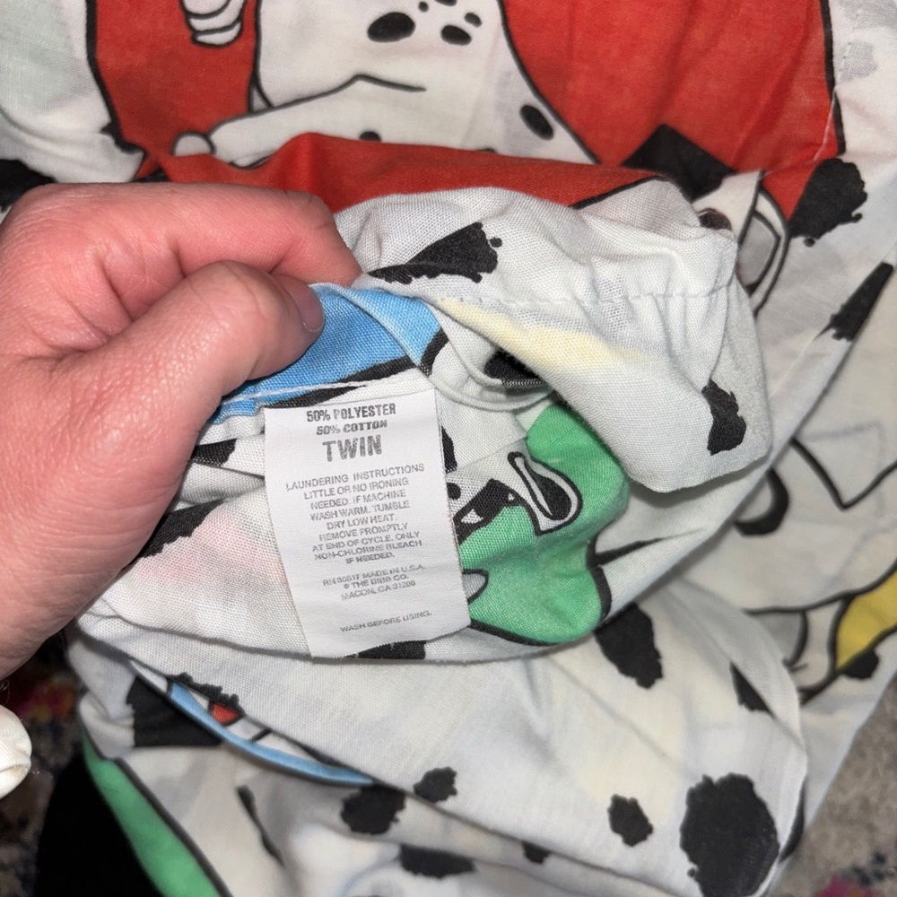101 Dalmatian Print Kids Flat Sheet - Picture 2 of 3